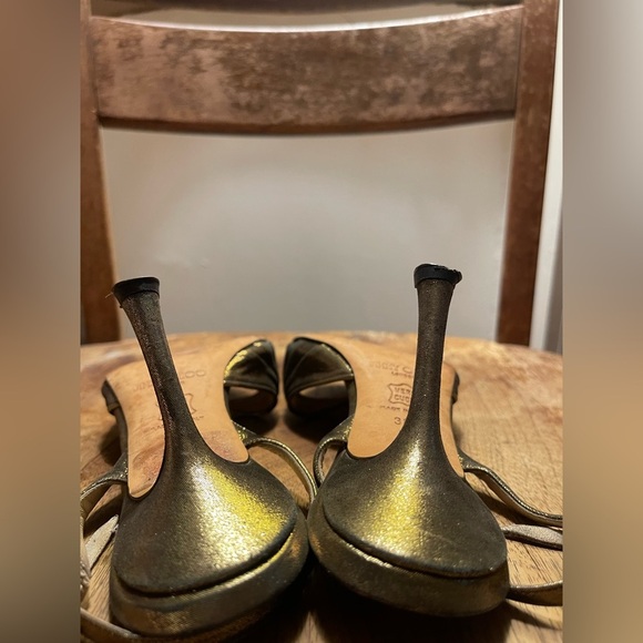 Gold Jimmy Choo Heels - Picture 5 of 8